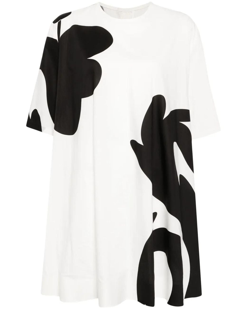 JNBY Black Floral-Print Cotton Dress
