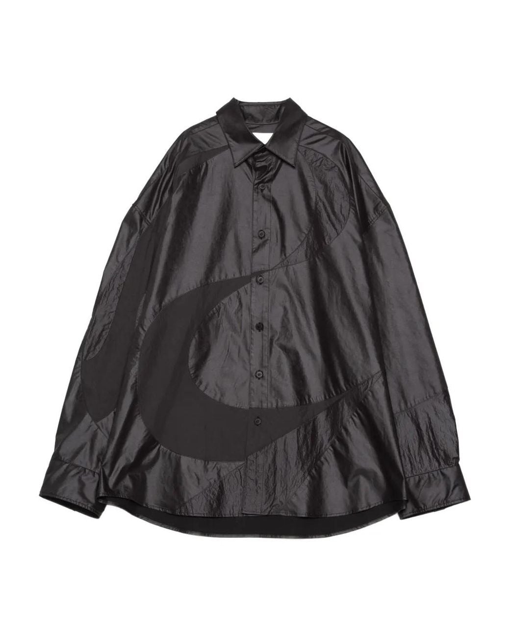 Yoshio Kubo Gray Abstract-Print Shirt