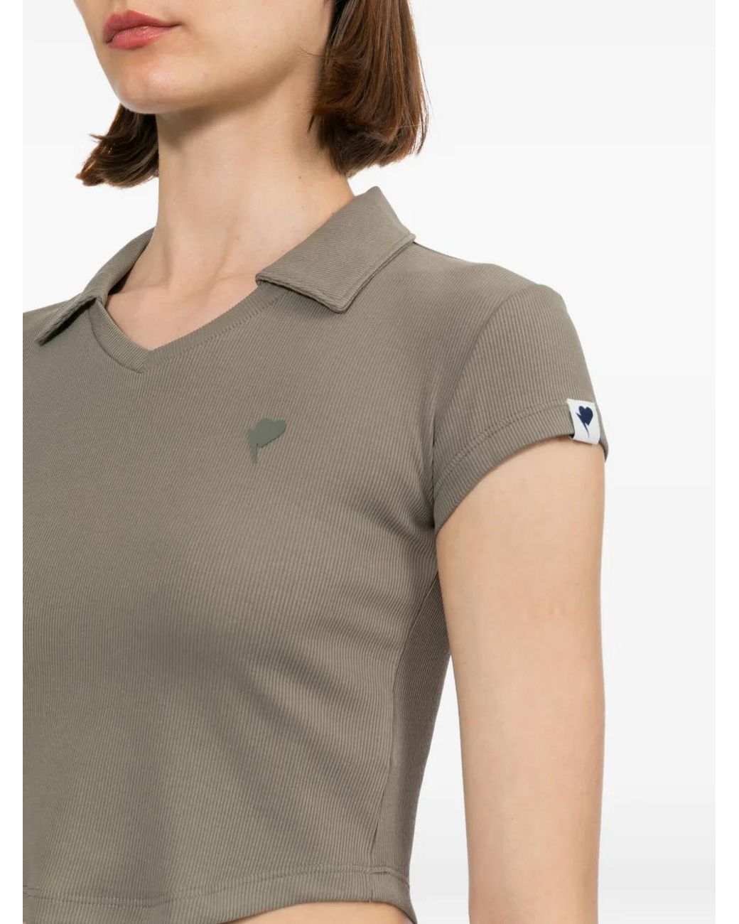 AAPE BY A BATHING AP Gray Heart Logo Polo