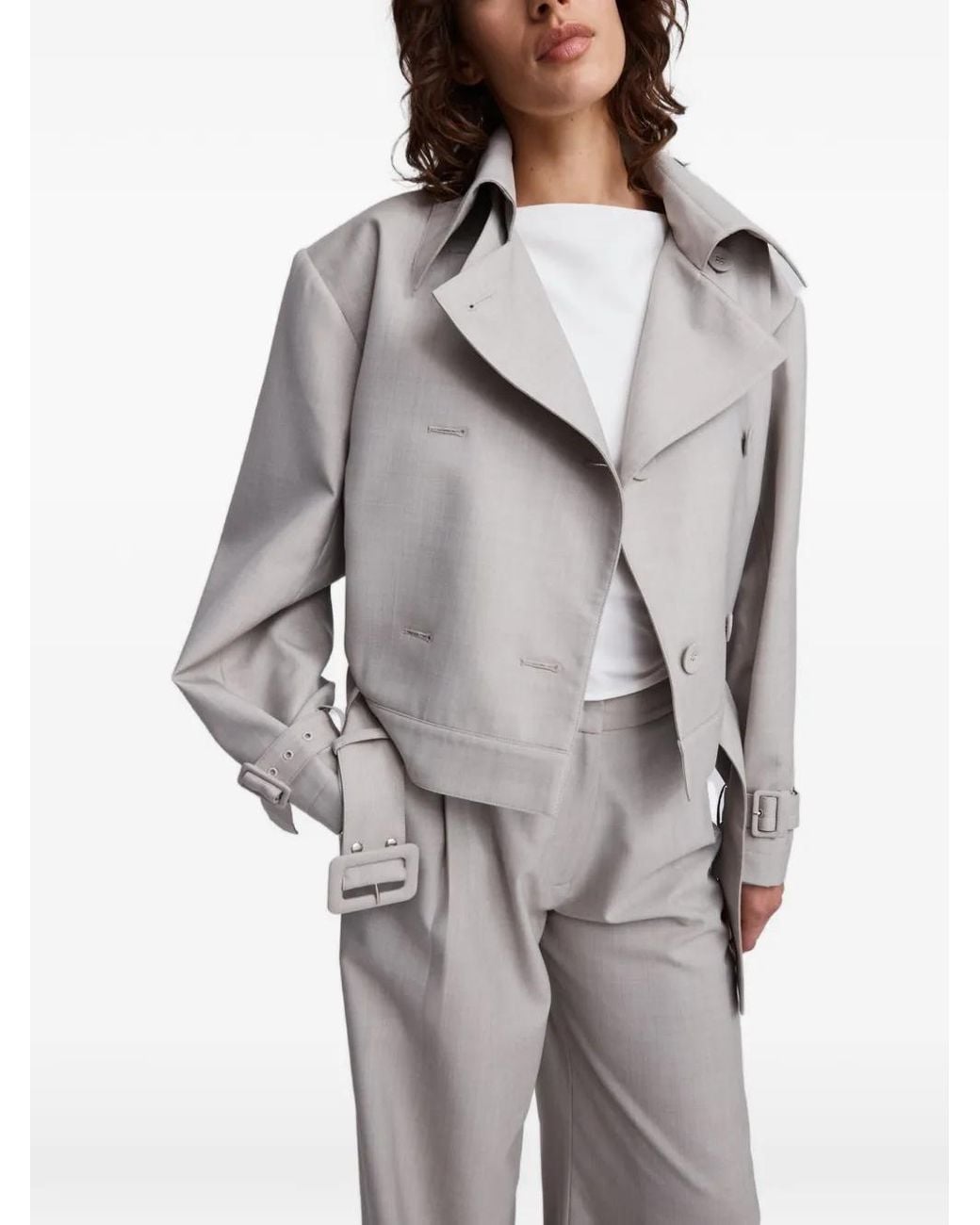 Anna Quan White Bourdin Double-Breasted Jacket