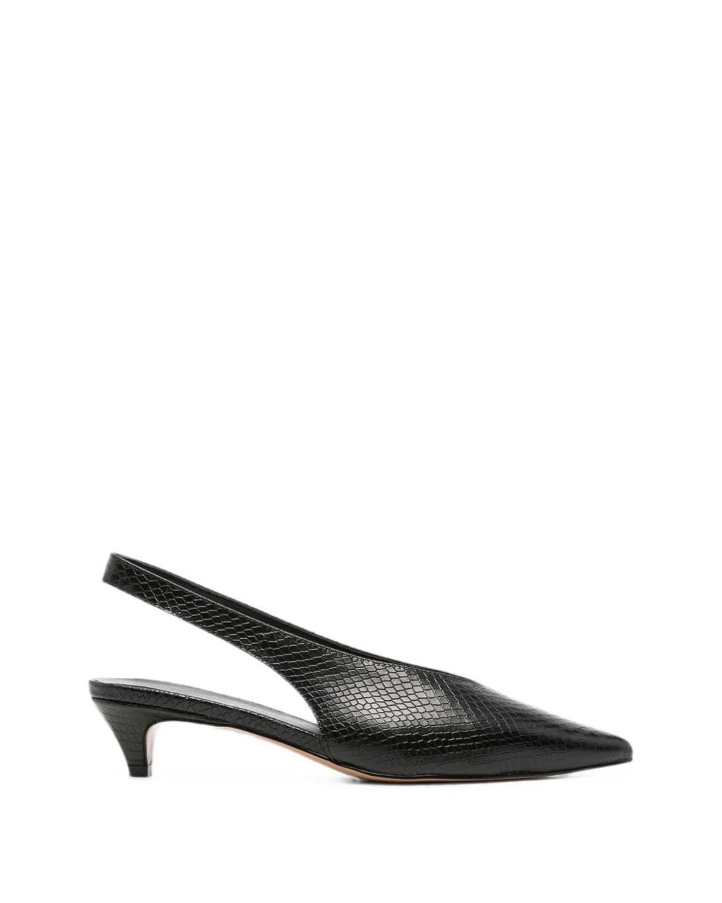 Twinset Black Pointed-Toe Slingback Pumps