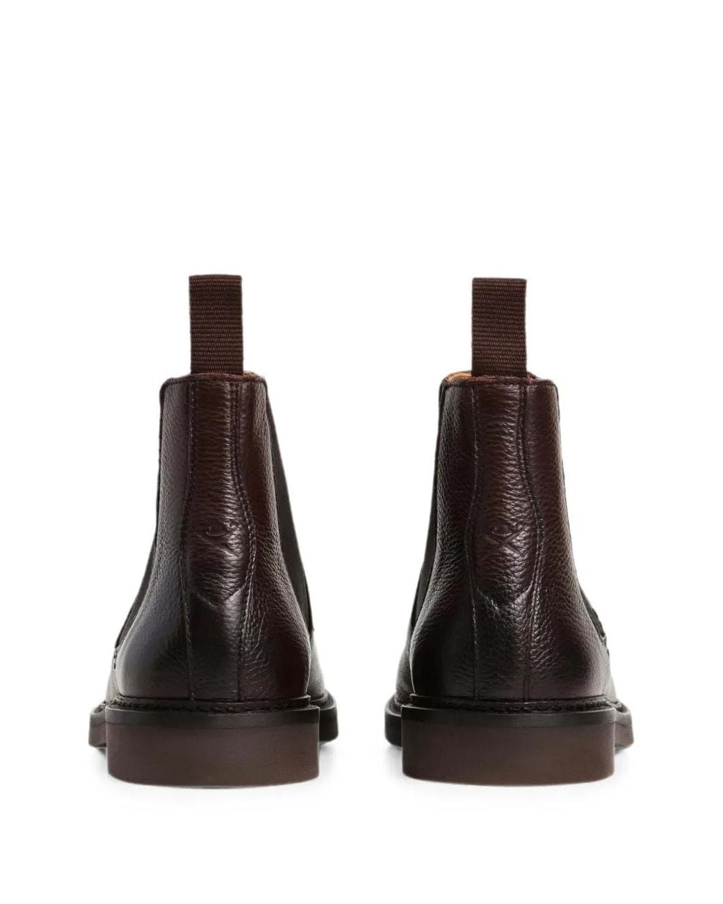 Hackett Brown Grained Chelsea Boots for men