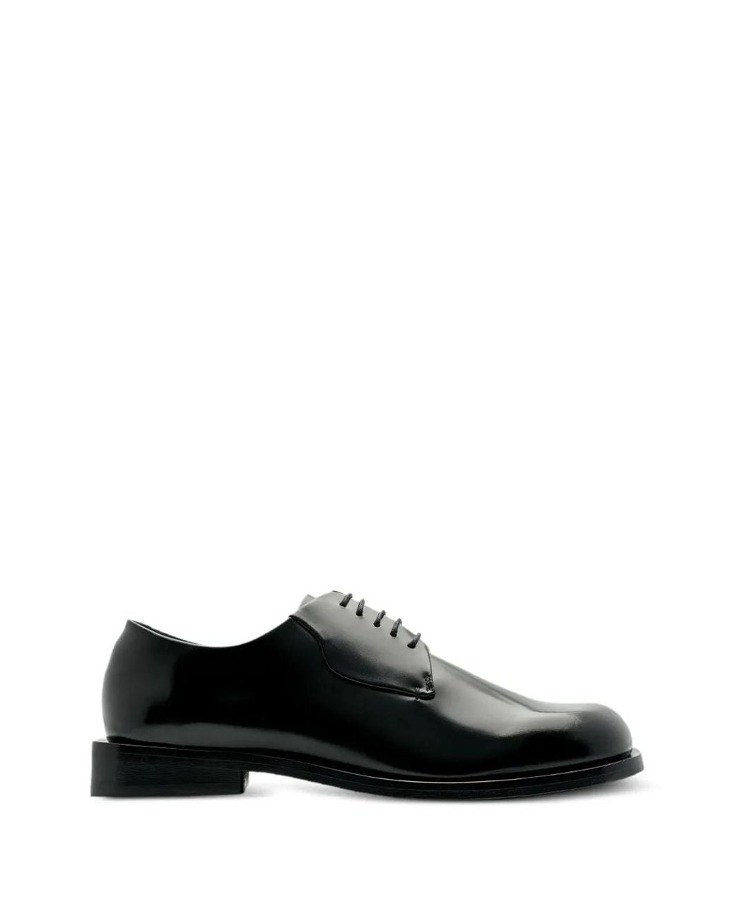 Lottusse Black Tomir Polished-Leather Derby Shoes for men