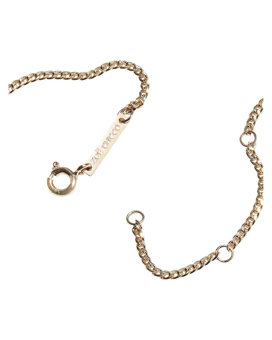 Zoe Chicco Metallic 14Kt Xs Curb-Chain Diamond Necklace