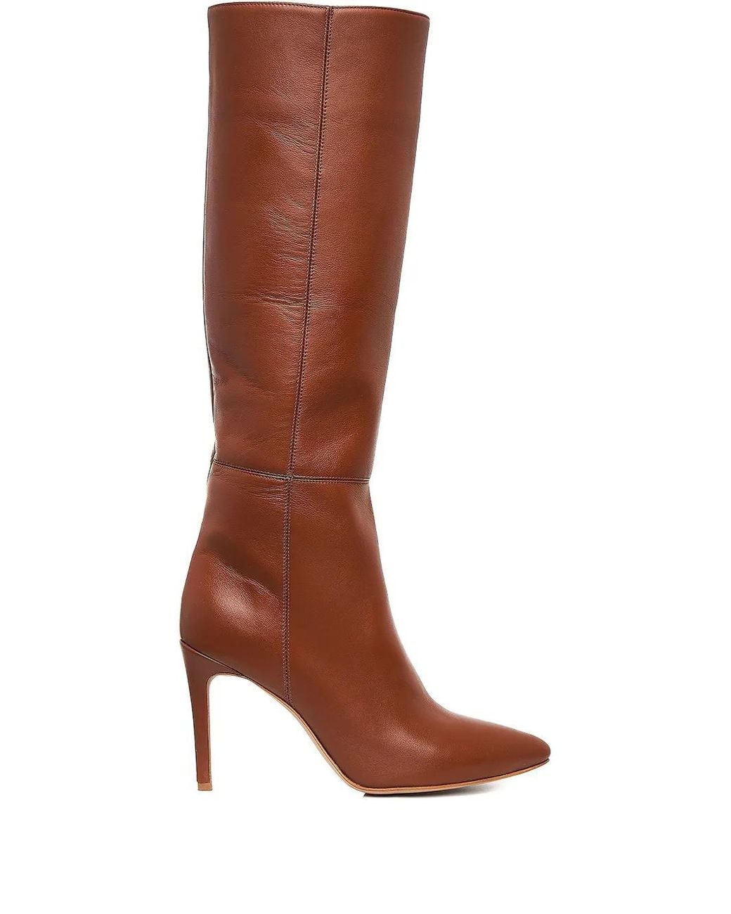 Ginissima Brown 95Mm Milla Leather Knee-High Boots