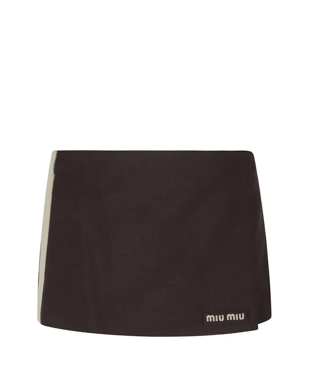Miu Miu Black Kid Mohair Miniskirt