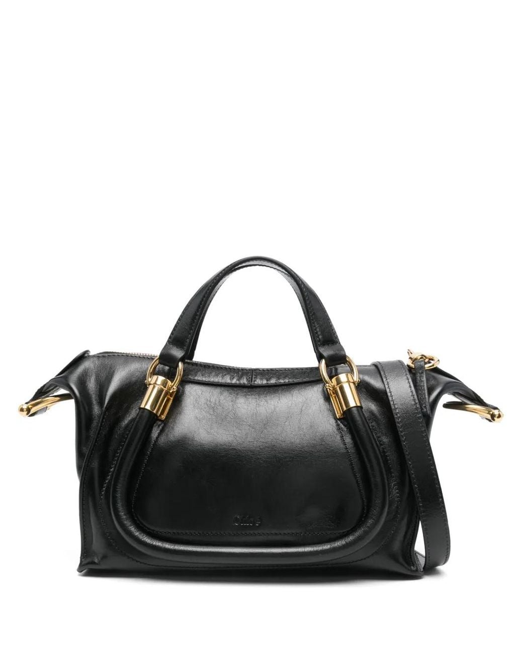Chloé Black Small Paraty 24 Tote Bag