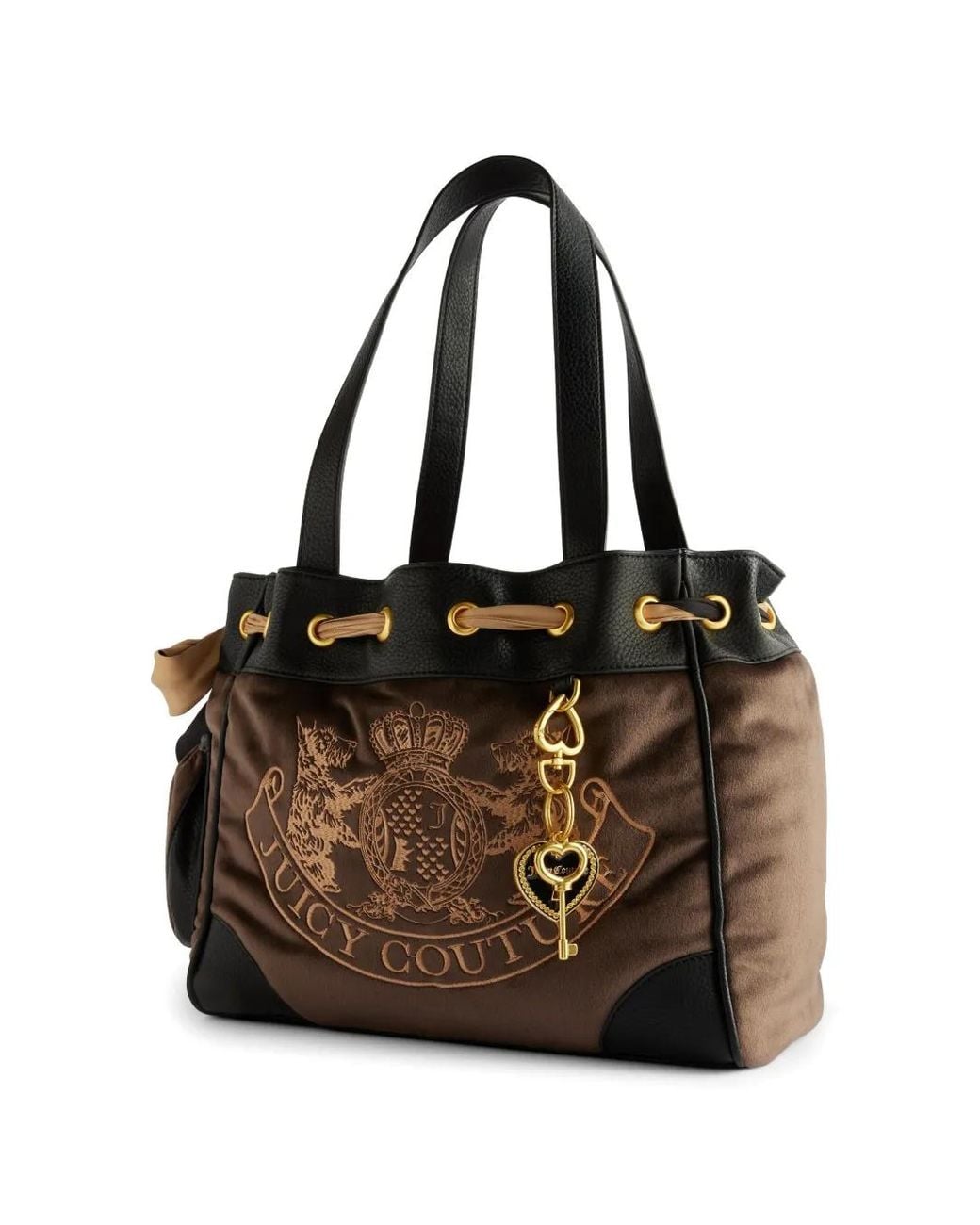 Juicy Couture Black Daydreamer Logo-Embroidered Shoulder Bag