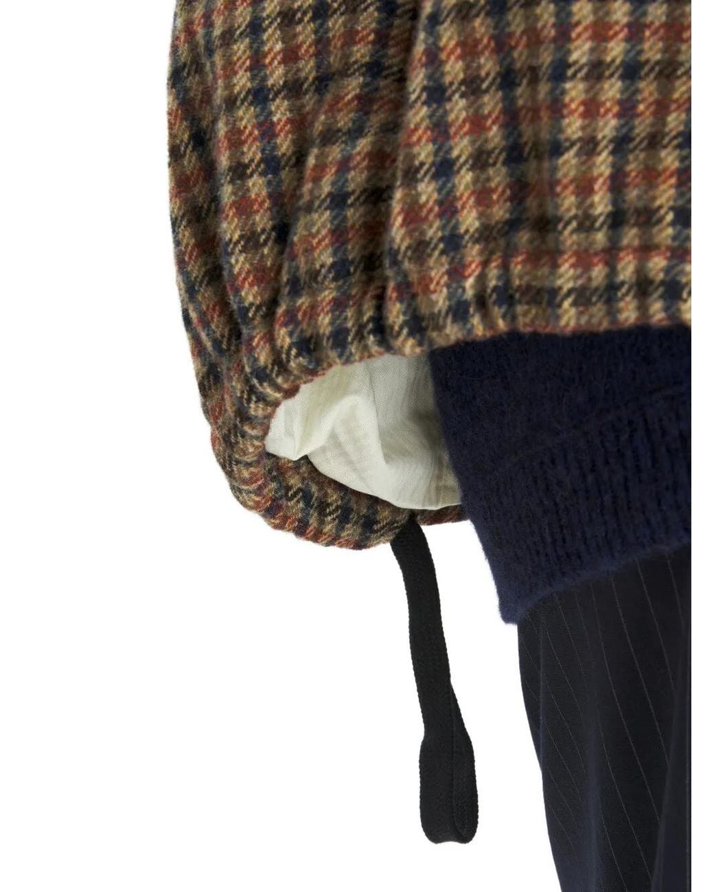Barena Brown Aria Check-Pattern Single-Breasted Coat