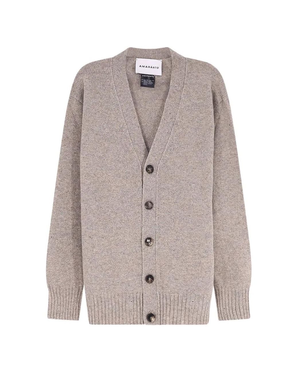 Amaranto Gray Cardigan Boutonné À Col V for men