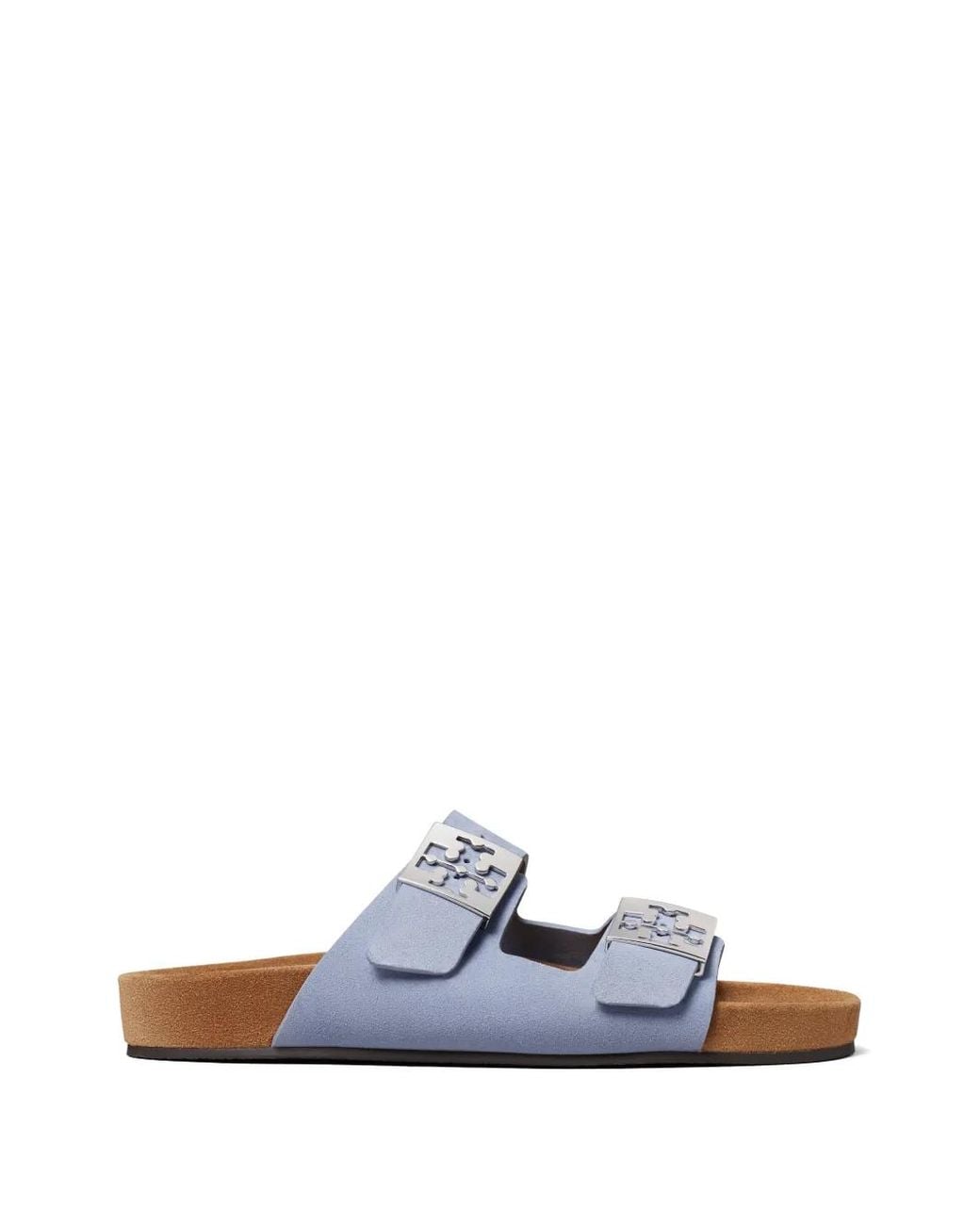 Tory Burch White Mellow Buckle-Strap Sandals