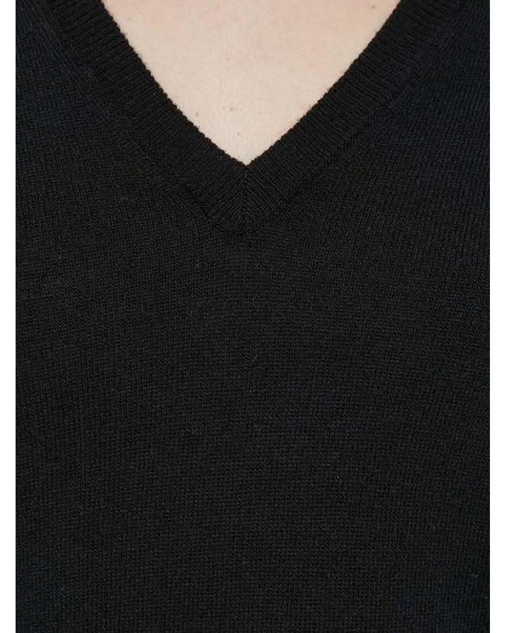 Benetton Black V-Neck Sweater