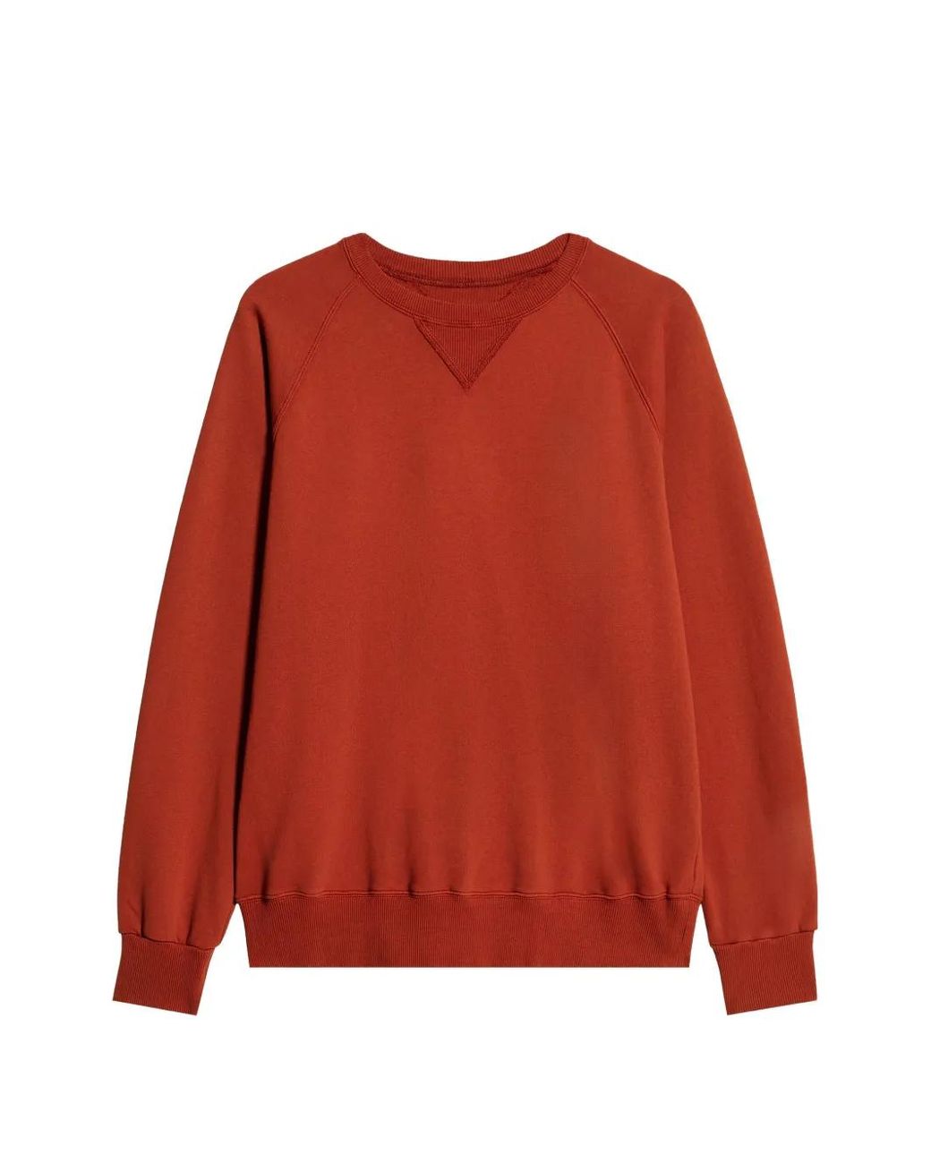 Fortela Red Harvard Raglan-Sleeve Crew-Neck Sweatshirt for men