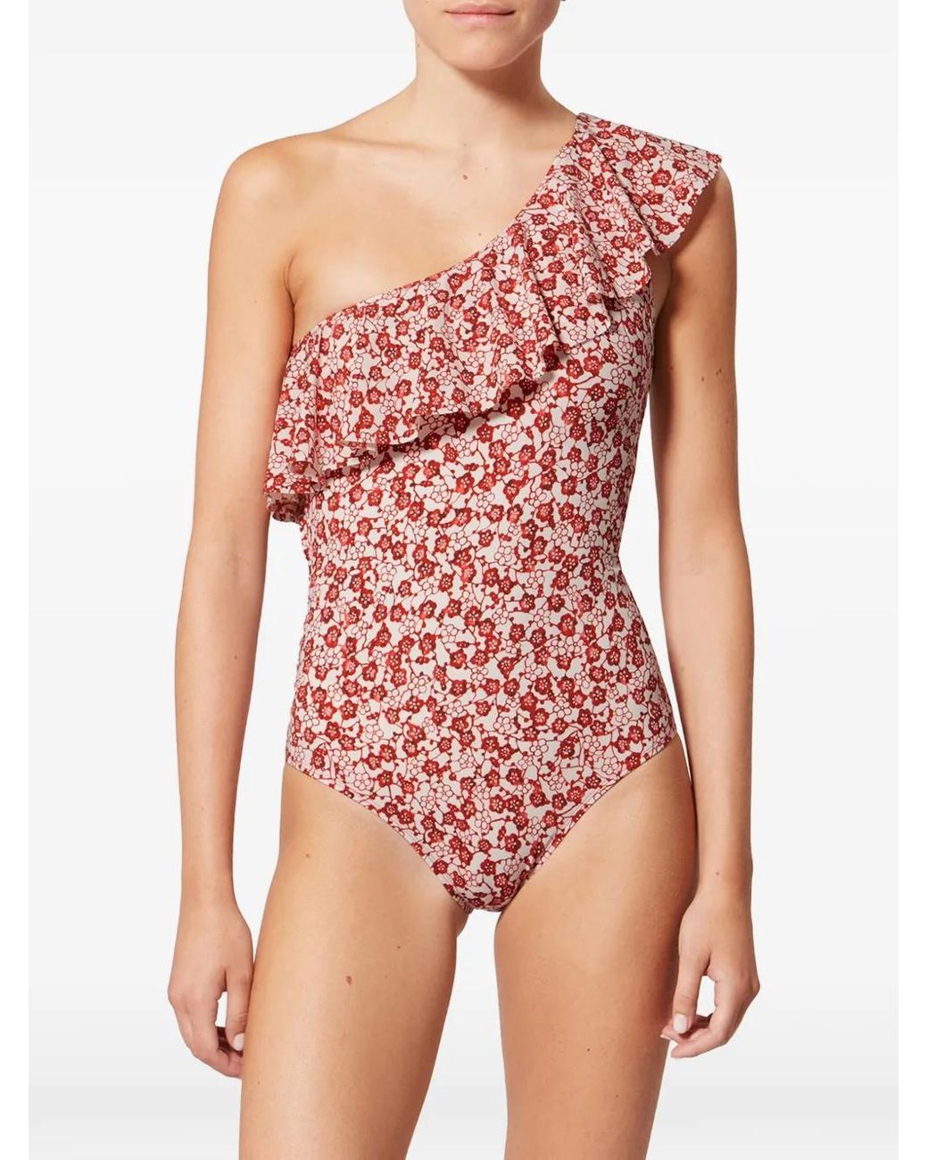 Isabel Marant Red Sicilya One-Piece Swimsuit