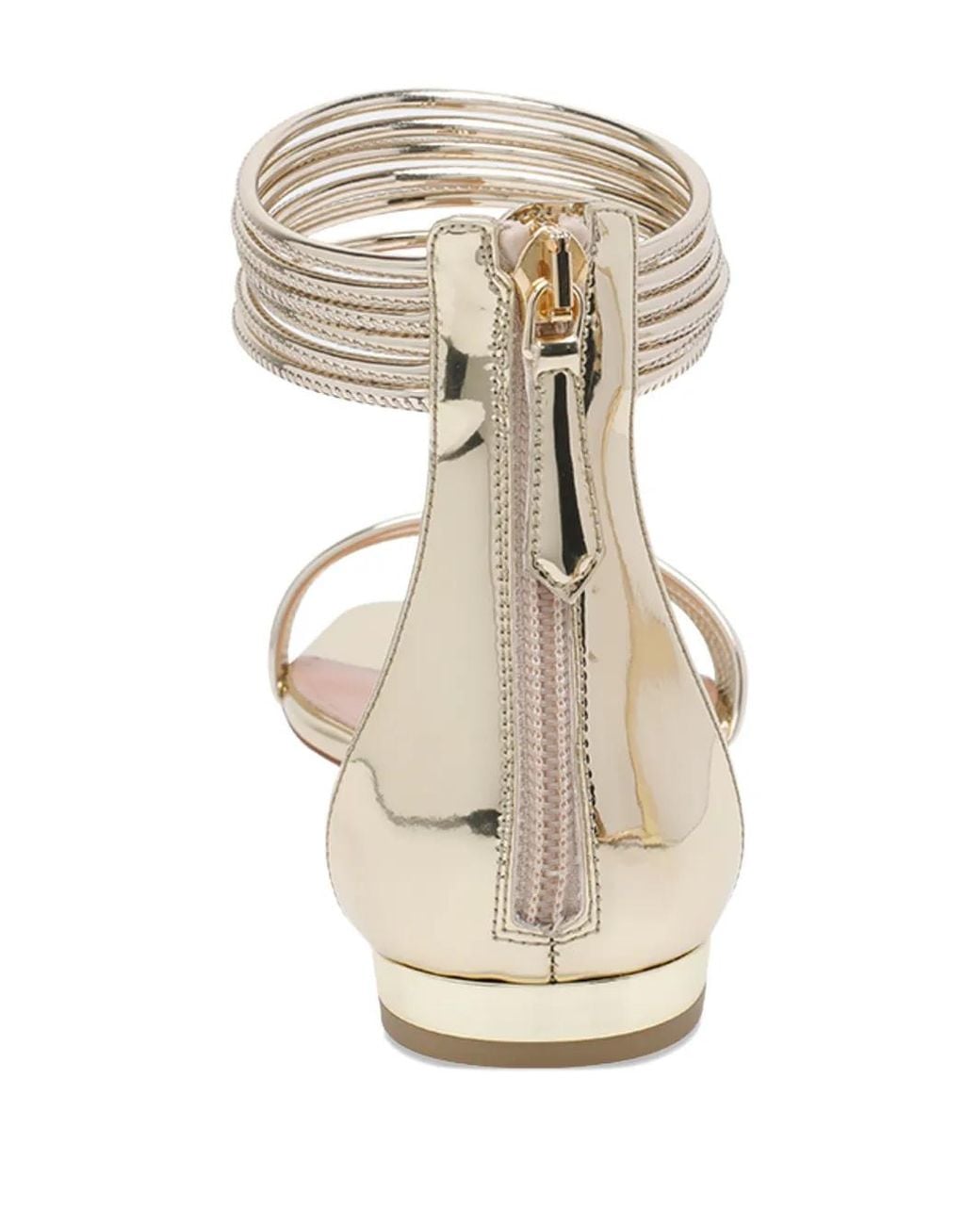 Aquazzura Natural Metallic Sway Sandals