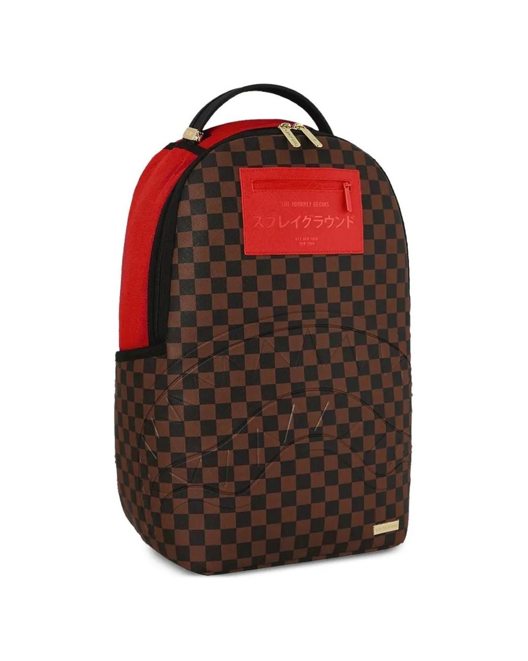 Sprayground Redemption Check-Pattern Backpack for men