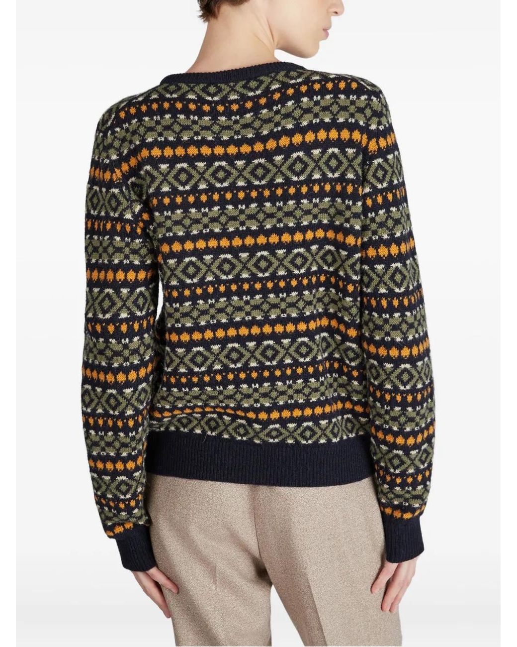 Zanone Black Jacquard Crew-Neck Sweater