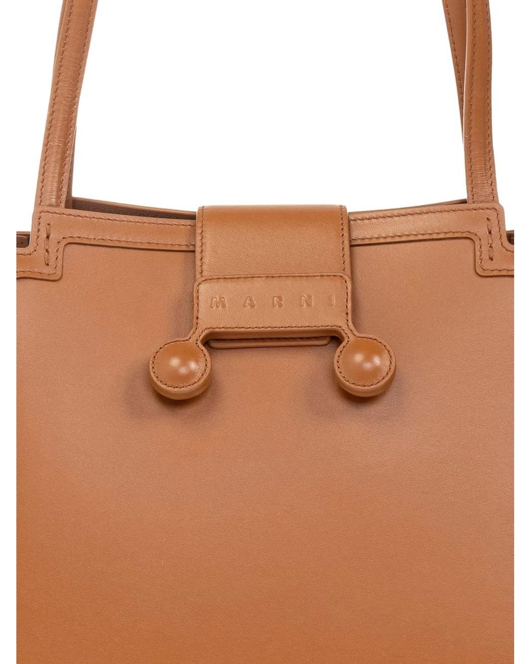 Marni Brown Leather Shoulder Bag