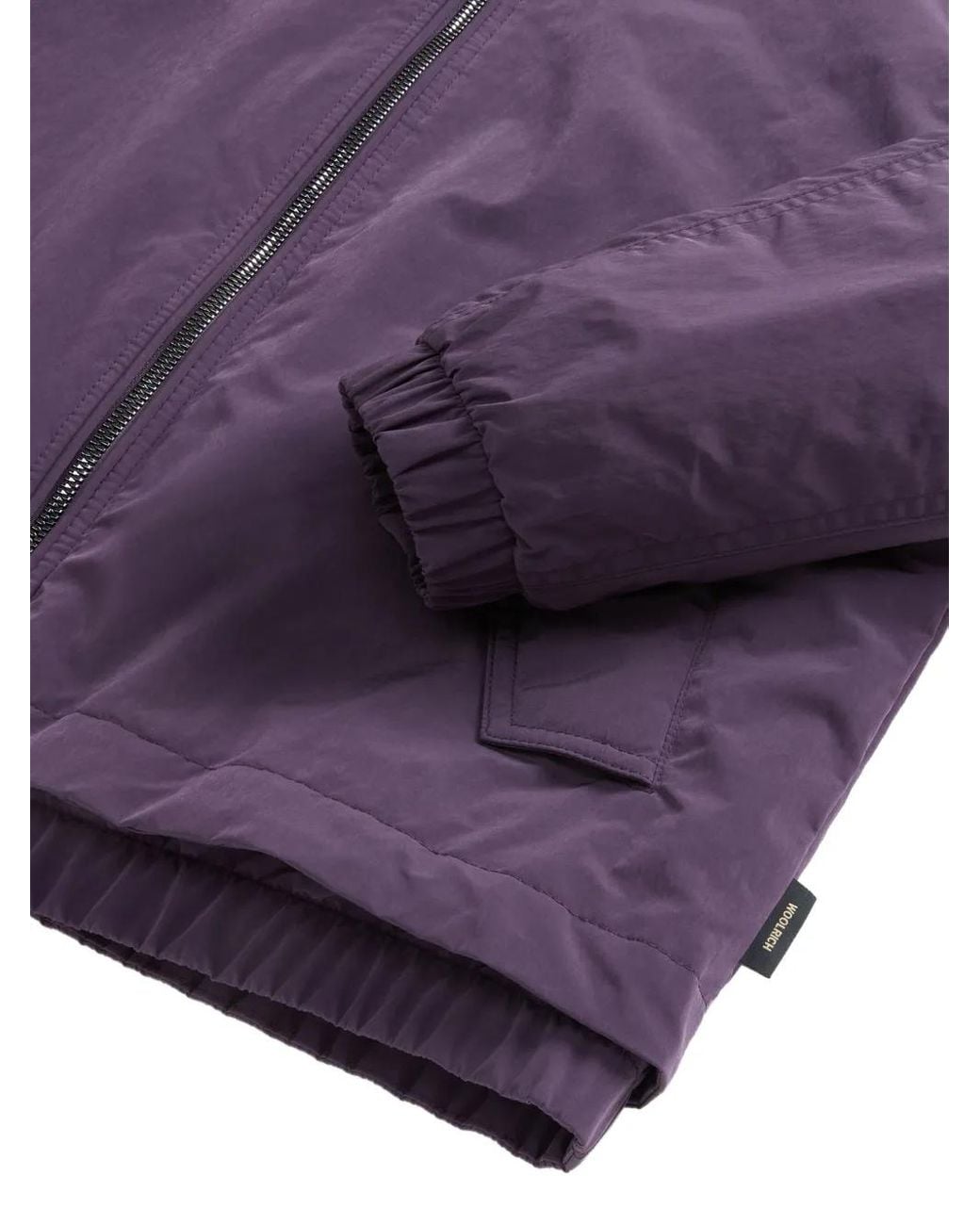 Woolrich Purple Ribbed-Cuff Bomber Jacket