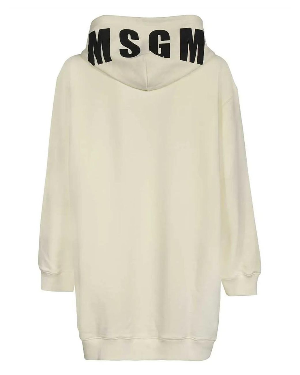 MSGM White Cotton Hoodie
