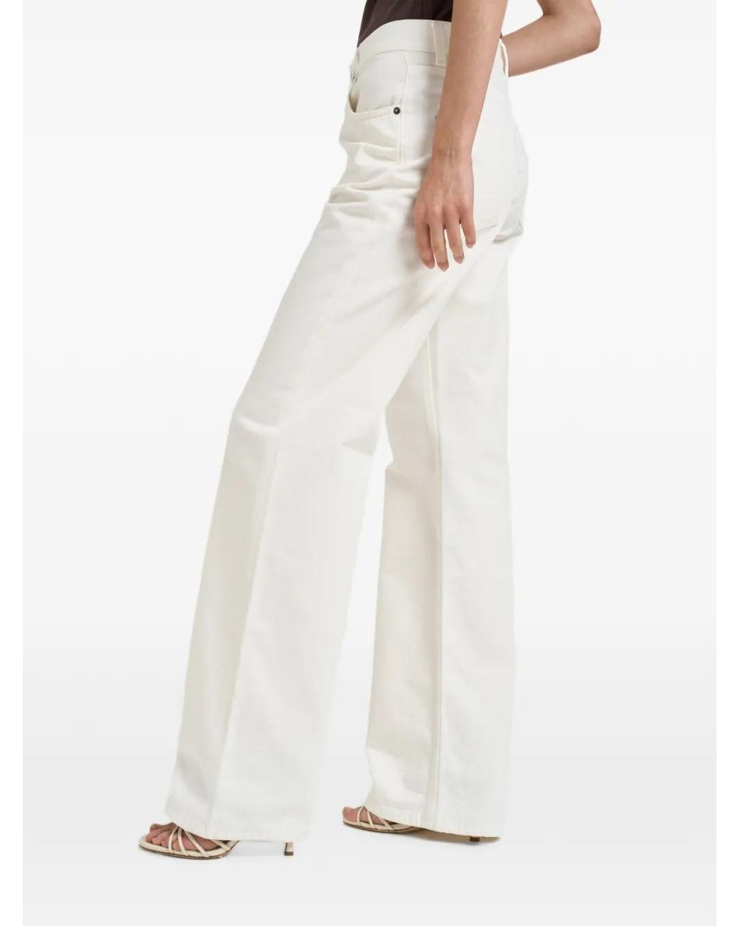 Haikure White Logo-Patch Jeans