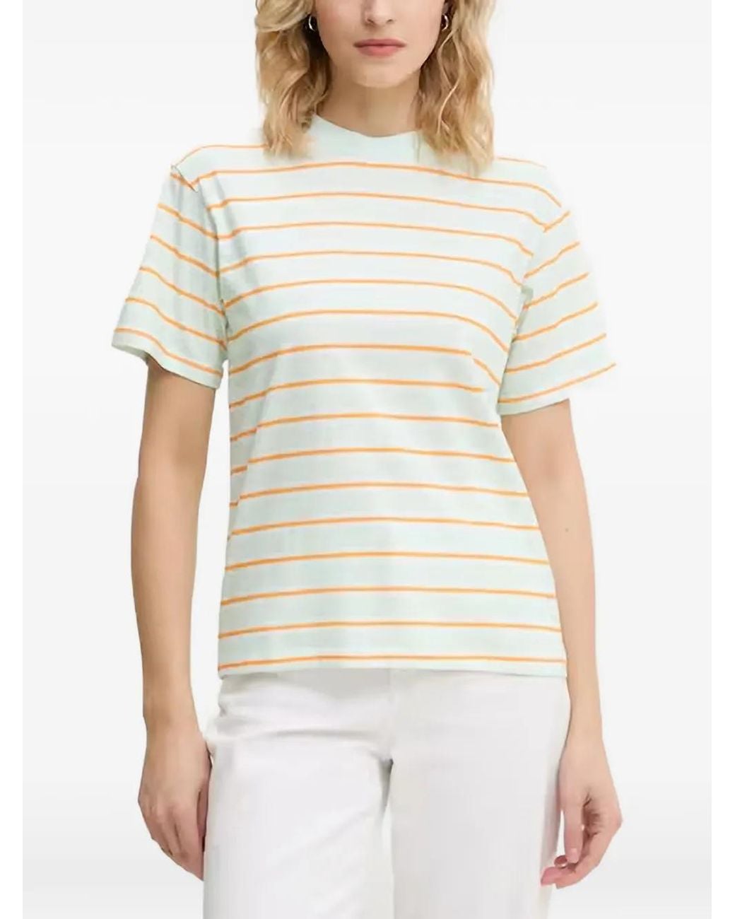 Day Birger et Mikkelsen White Striped Short-Sleeve T-Shirt