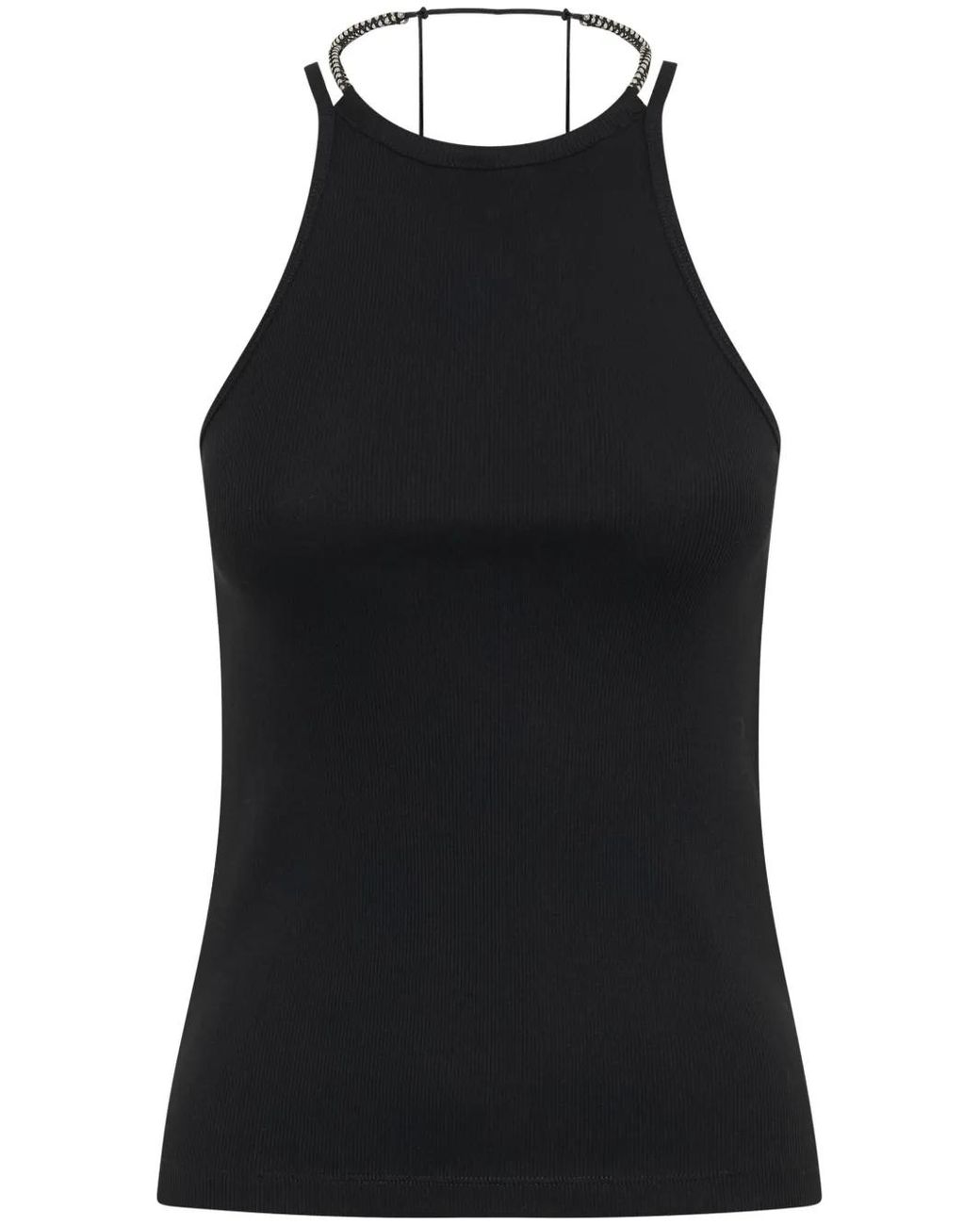 Dion Lee Black Barball Organic-Cotton Tank Top