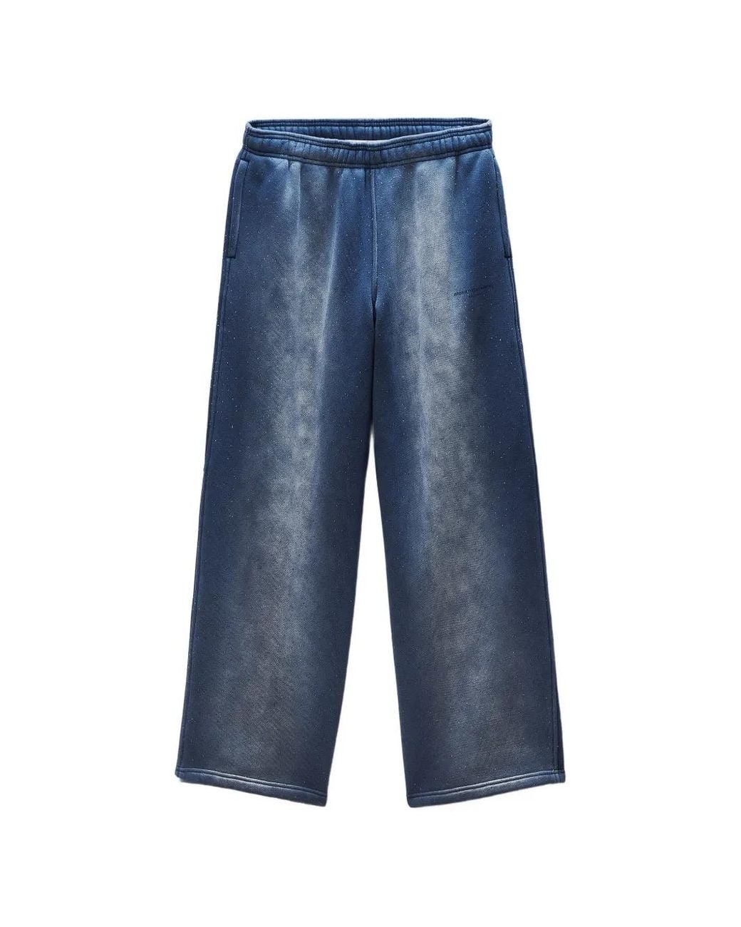 Alexander Wang Blue Sweatpant Hotfix Terry Mid-Rise