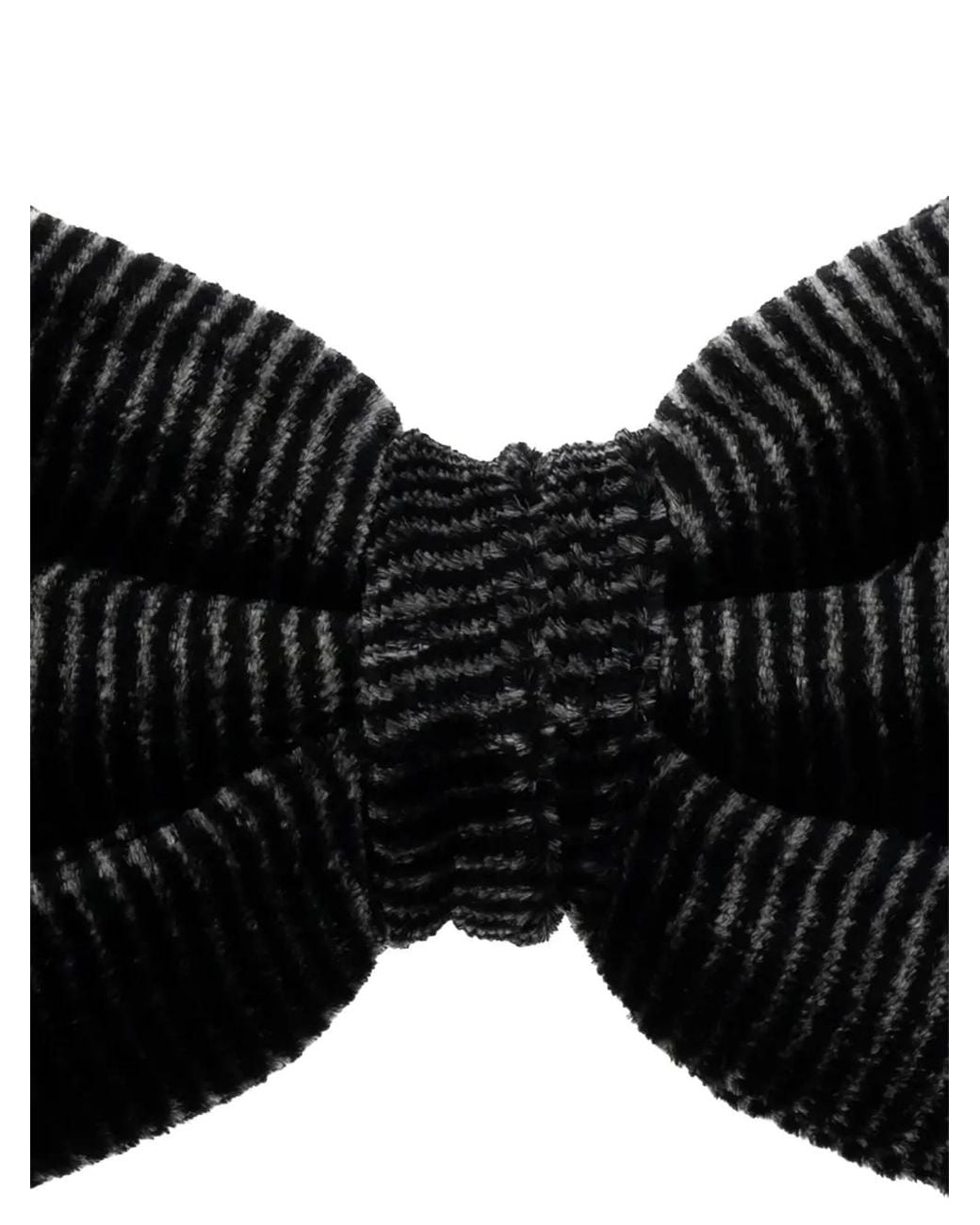 Giorgio Armani Black Velvet Ribbed Bow Tie for men