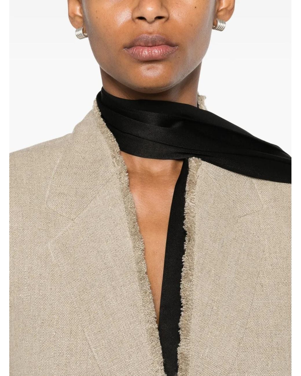 Totême  Natural Linen Single-Breasted Jacket