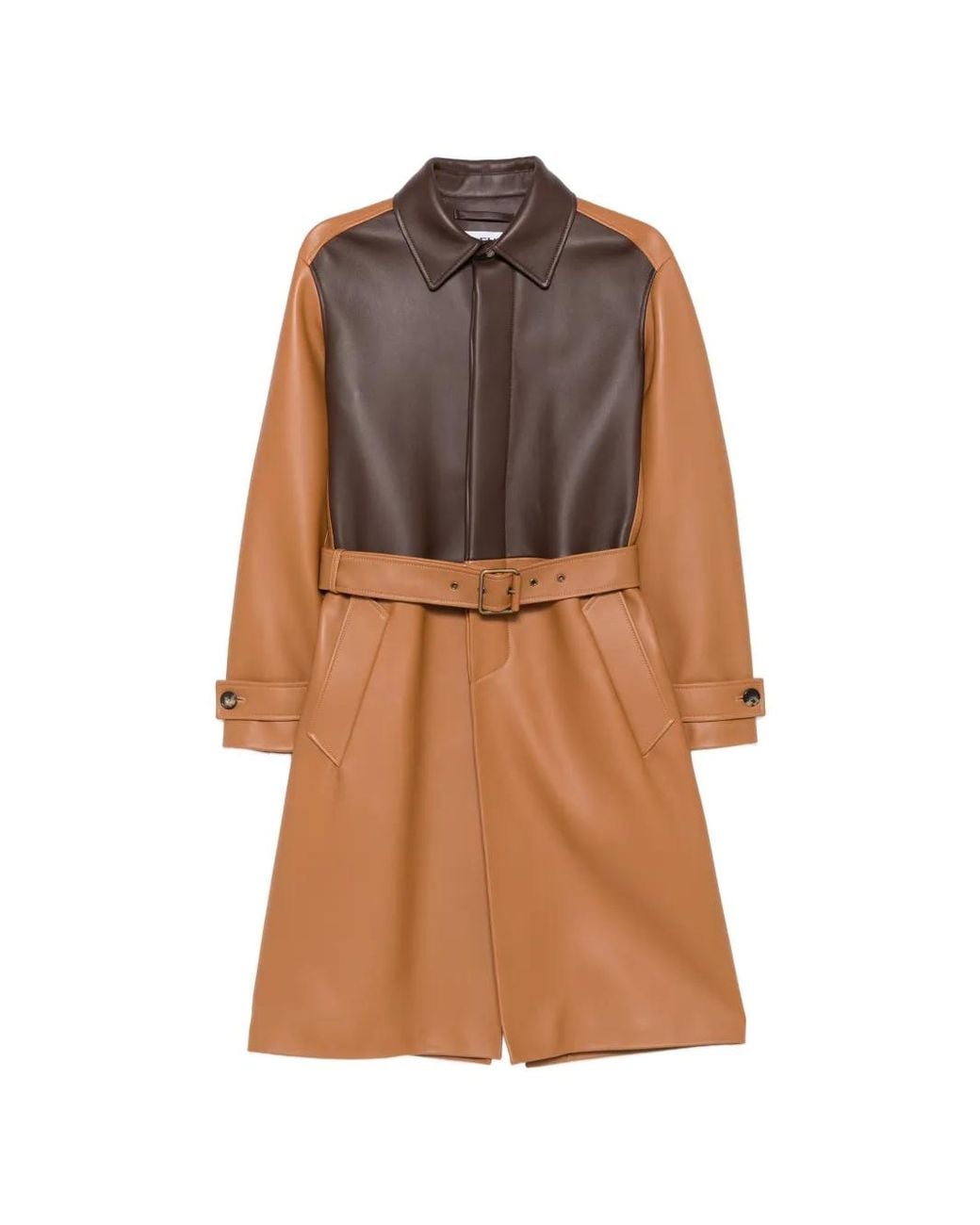 Loewe Jas Met Colourblocking En Ceintuur in het Brown