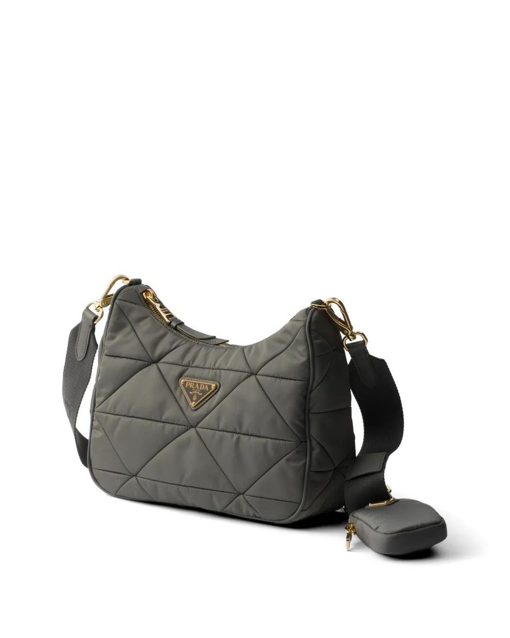 Prada Black Padded Re-Nylon Shoulder Bag