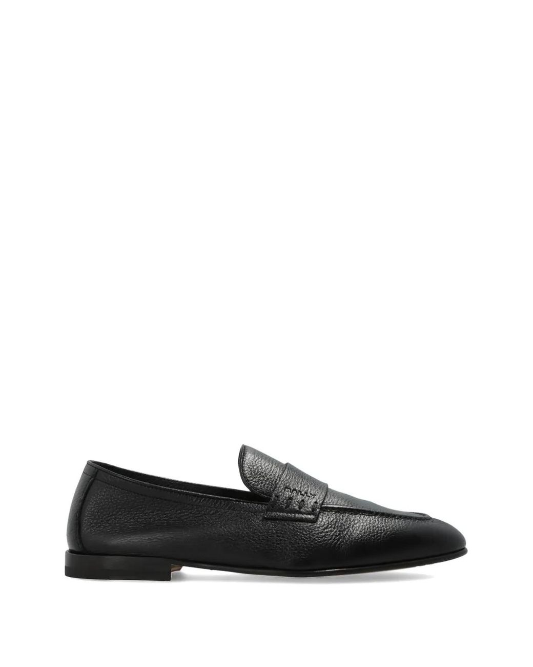 Bally Black Elios Grainy-Leather Loafers for men