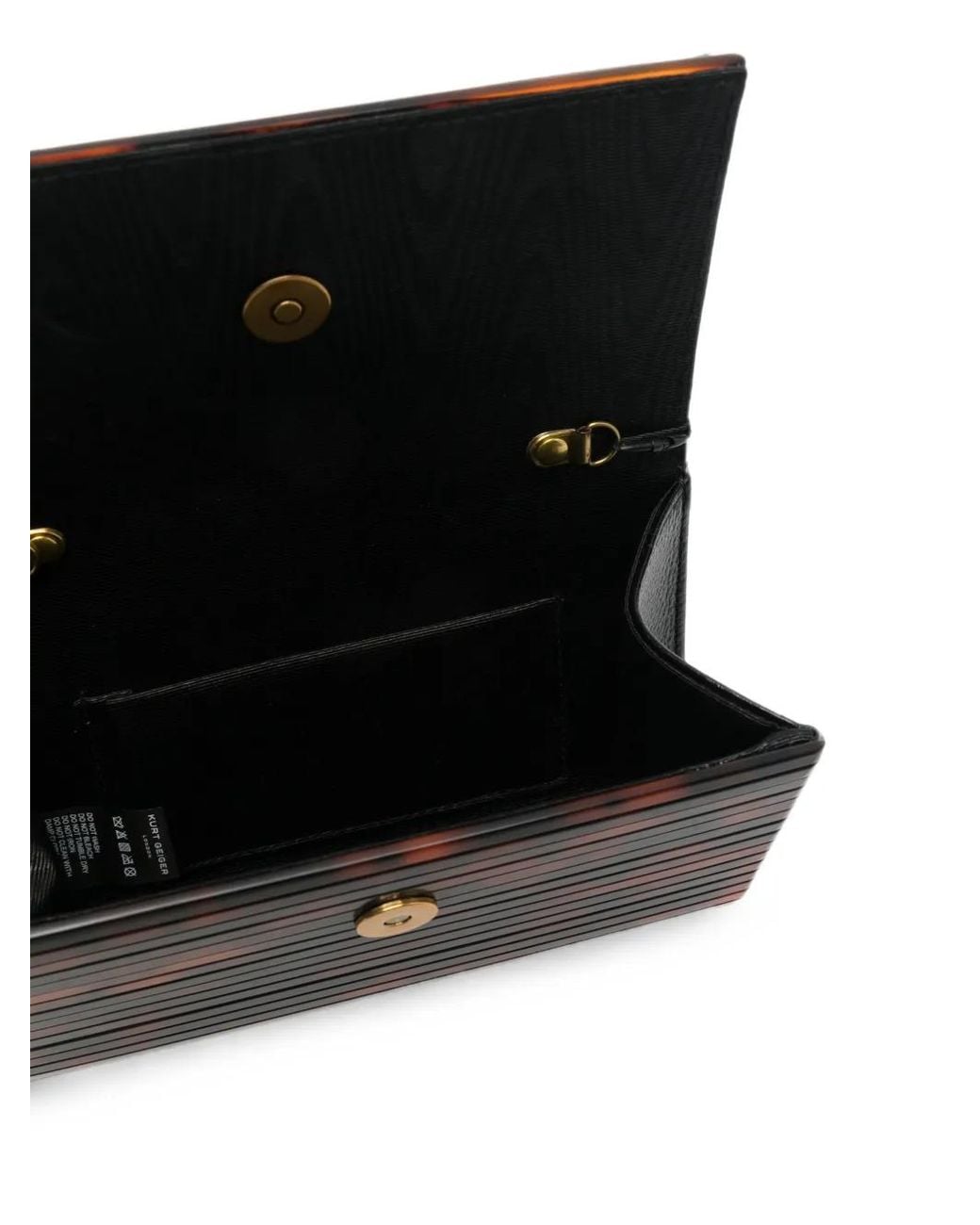 Kurt Geiger Brown Party Eagle Tortoiseshell-Effect Mini Clutch Bag