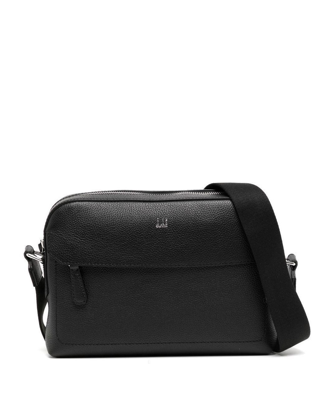 Dunhill Leather Logo-print Messenger Bag in Black for Men | Lyst