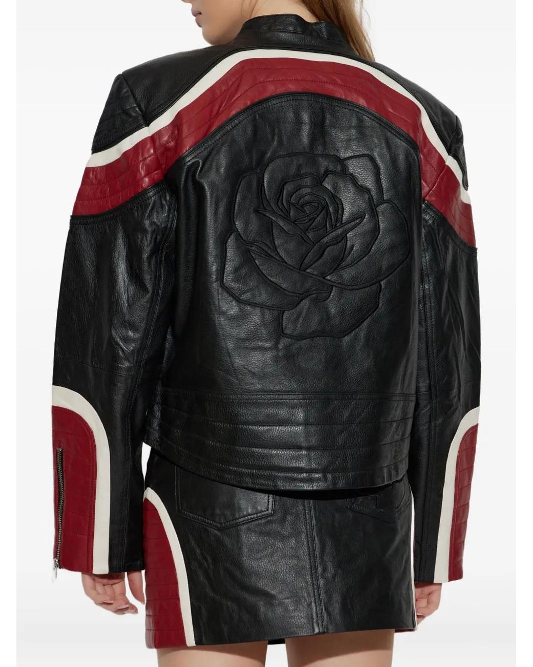 Gestuz Black Jacke Mit Rosen-Prägung