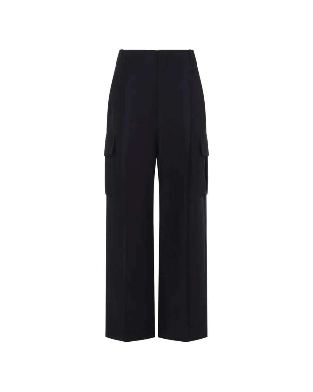 Carven Black Wool Cargo Pants