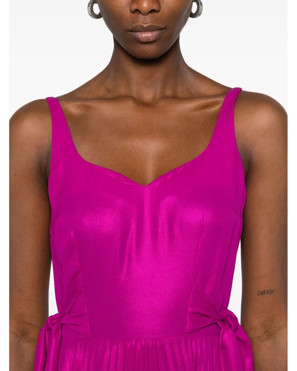 Parlor Purple Metallic-Effect Maxi Dress