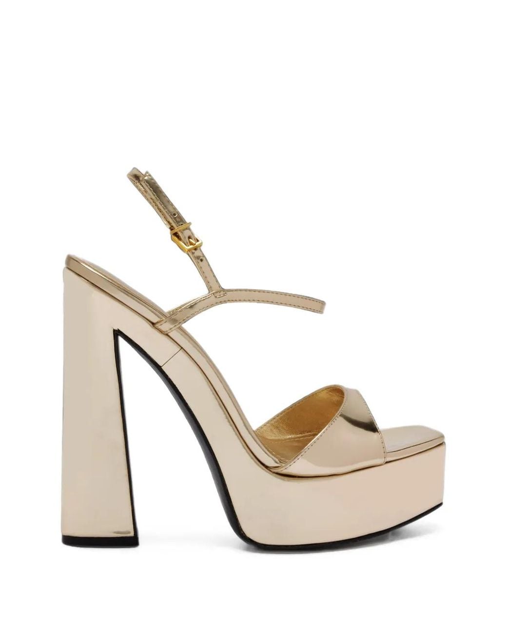 SCHUTZ SHOES Metallic-Effect Platform Sandals