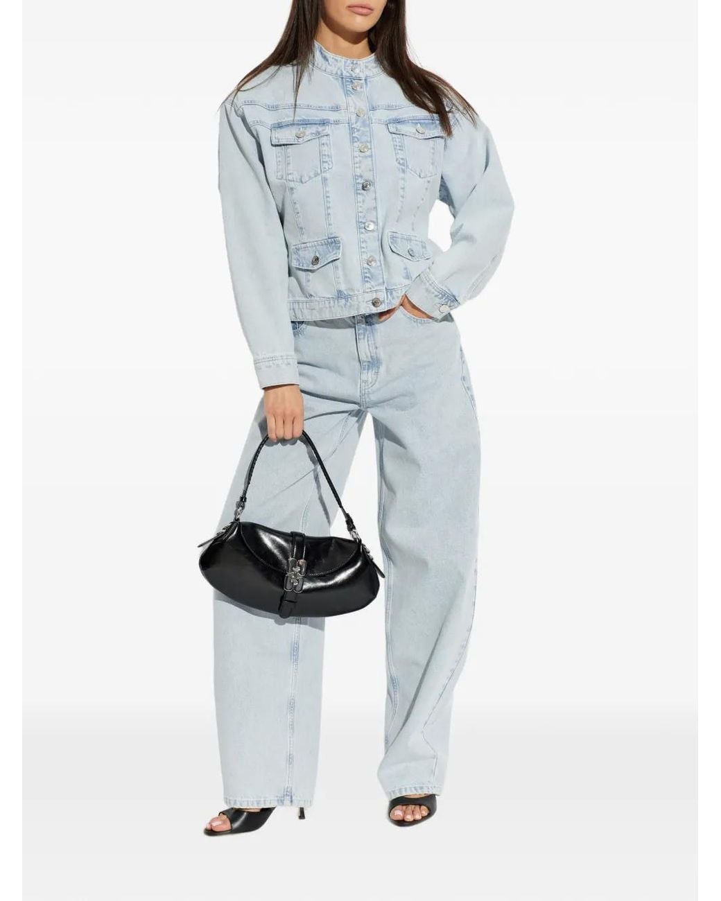 Gestuz Blue Gzparwana Button-Down Denim Jacket
