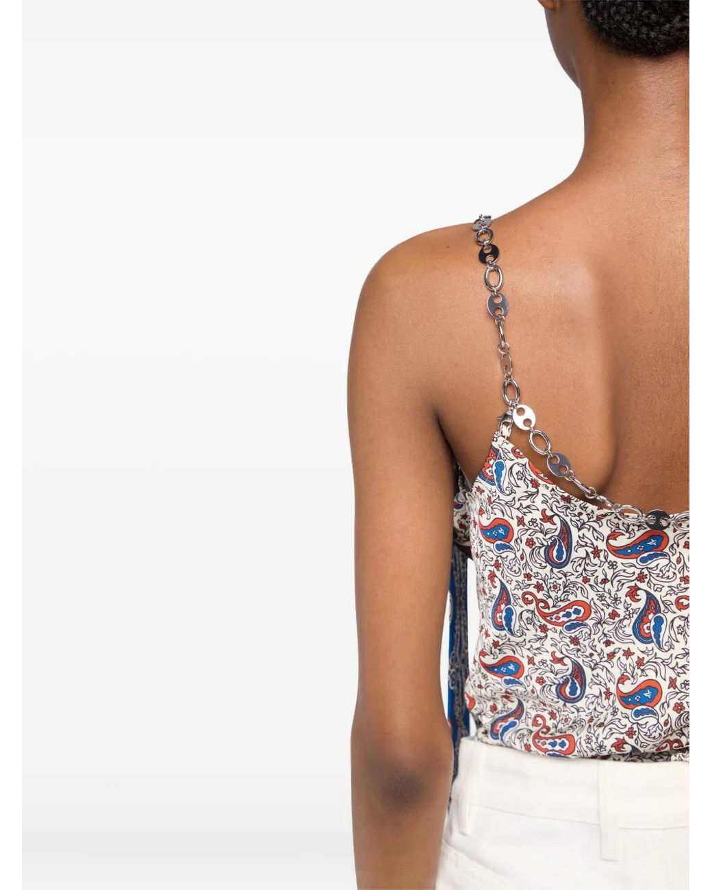 Rabanne Multicolor Paisley-Print Top