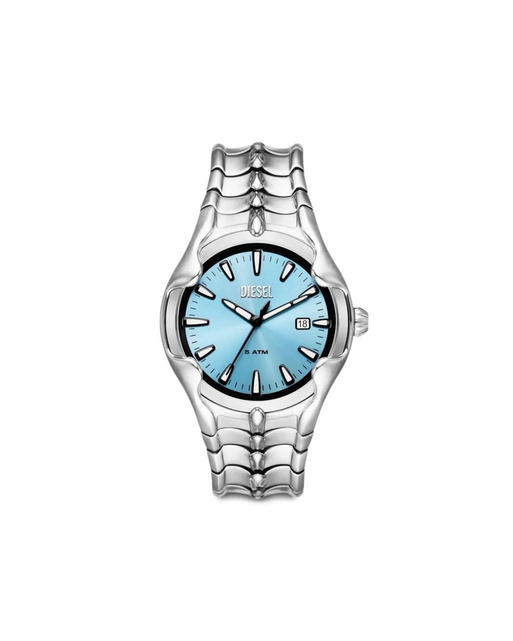 DIESEL Blue Vert Three-Hand Date Stainless Steel Watch for men
