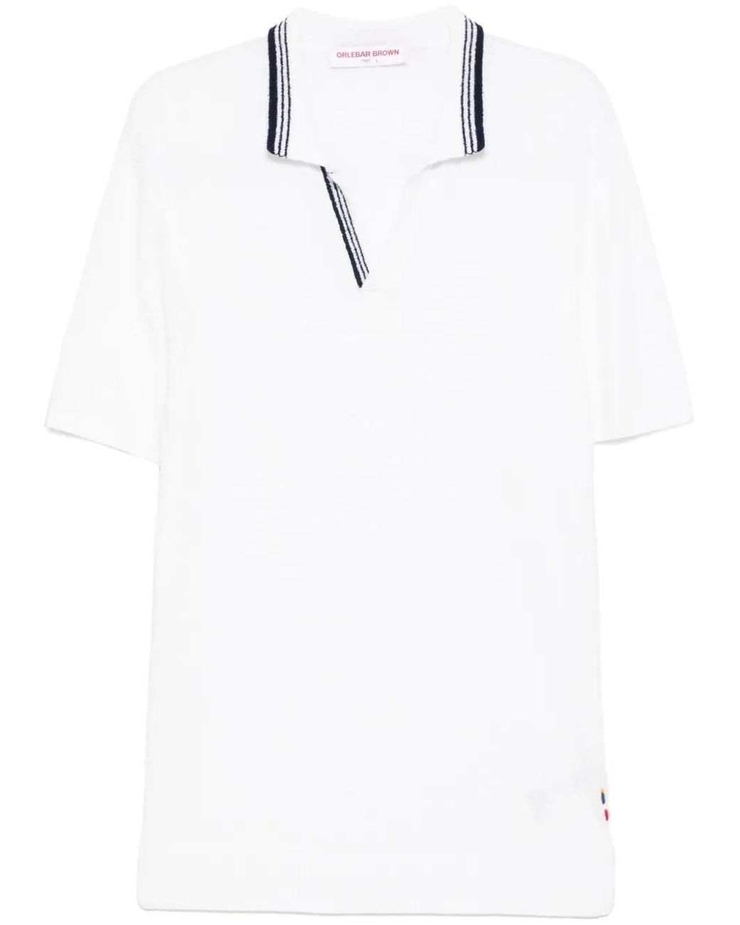 Orlebar Brown White Horton Polo Shirt for men