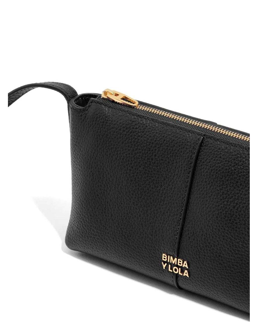 Bimba Y Lola Black Zip Leather Mini Bag