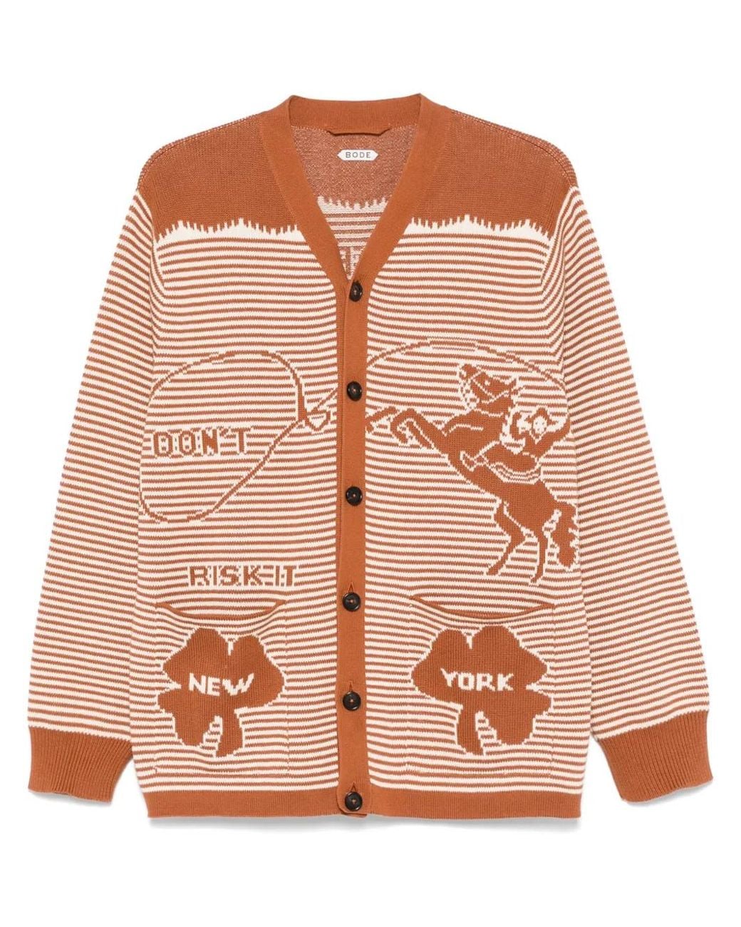 Bode Brown Buckaroo Cardigan for men