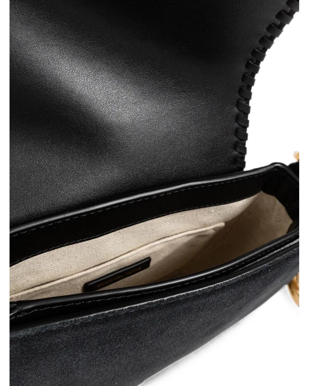 MICHAEL Michael Kors Black Josie Whipstitch-Trim Shoulder Bag