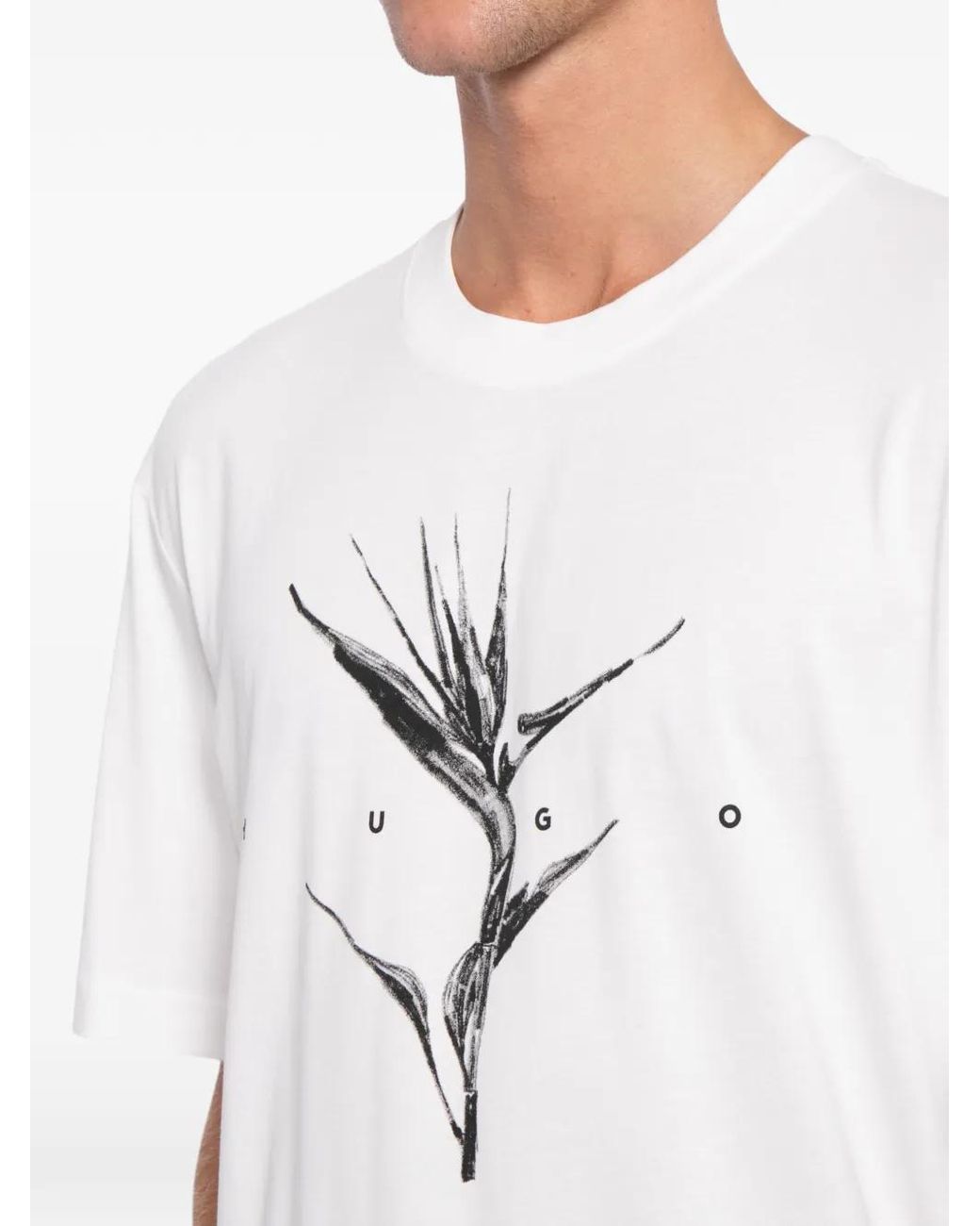 HUGO White Darise T-Shirt for men