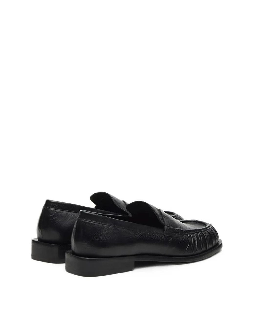 Lottusse Black Tomir Leather Loafers for men