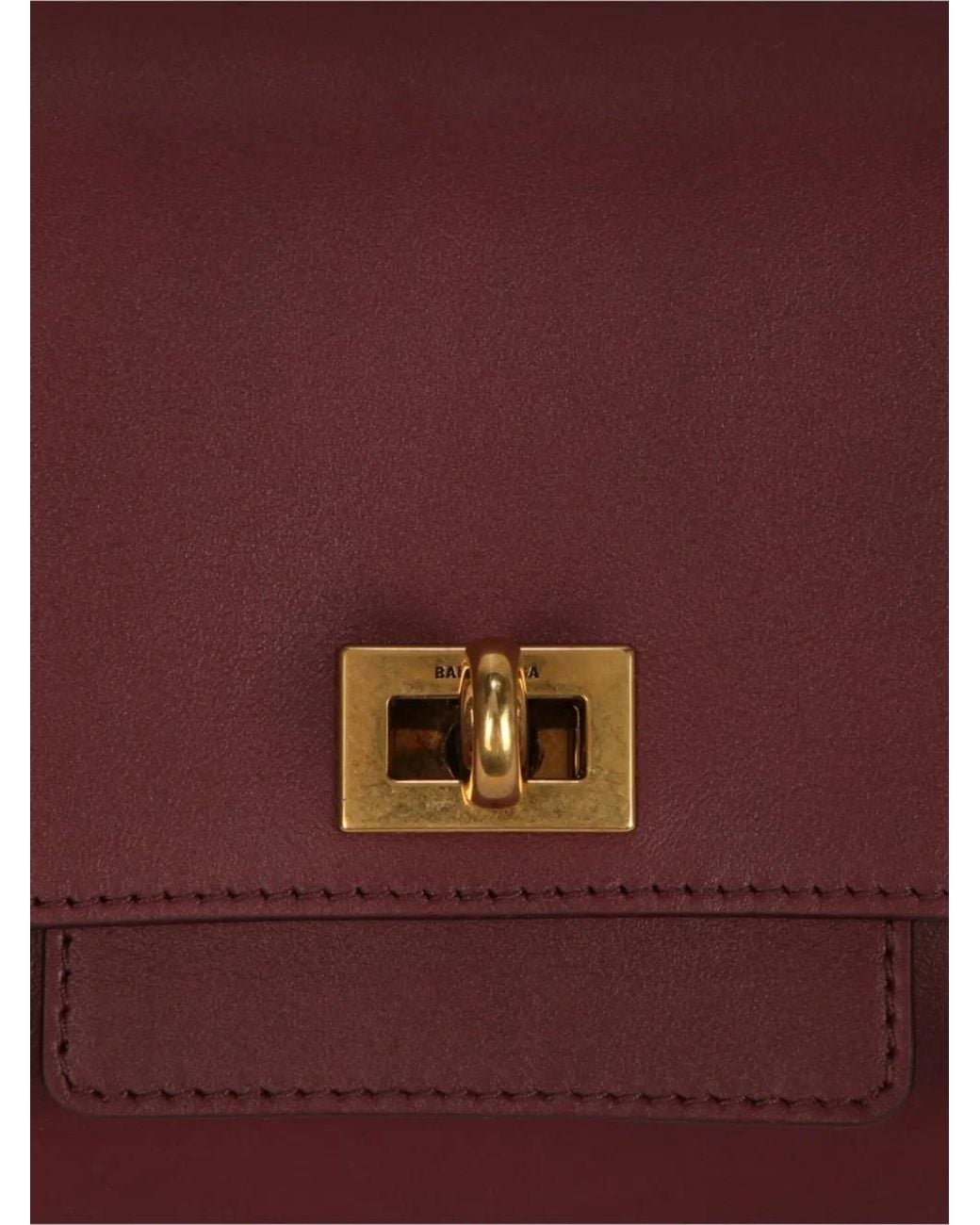 Balenciaga Purple Small Bel Air Leather Tote Bag