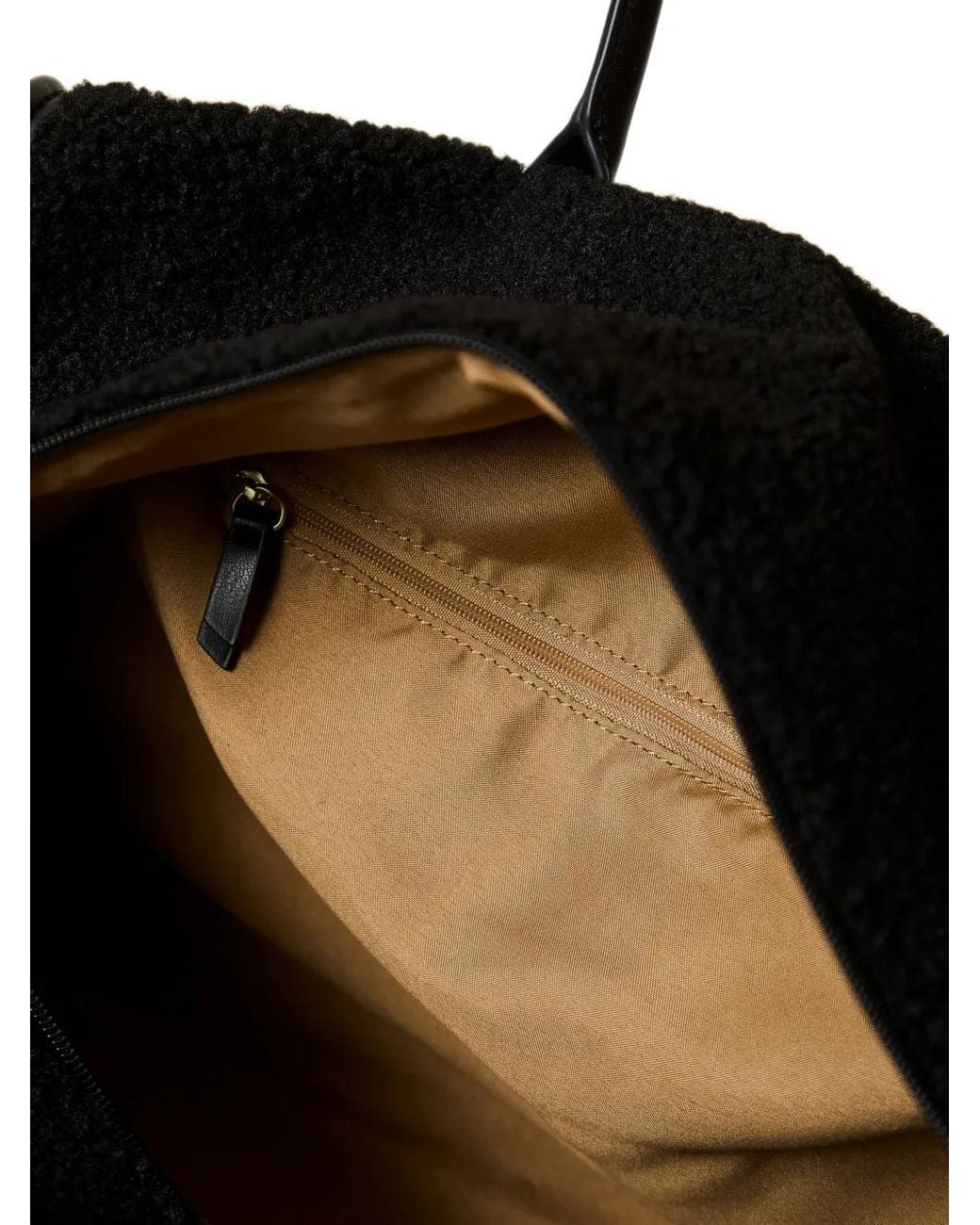 Twinset Black Faux Fur Bowler Bag